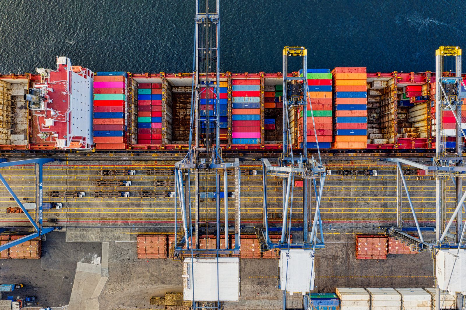 Cargo containers at Jakarta port, Indonesia